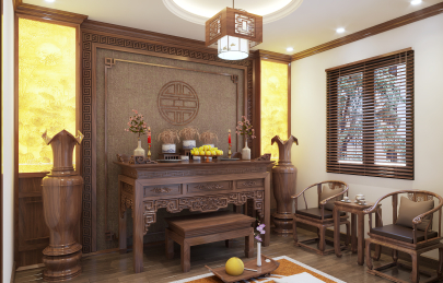 Các sản phẩm gỗ óc chó cho phòng thờ